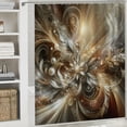 thumbnail image 5 of JEUXUS Flowers Abstract Stretched Picture Durable and Washable Shower Curtain - Multiple Sizes White, 5 of 6