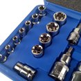 thumbnail image 3 of 30Pcs Male Female Torx Star Socket Bit Set E & T Sockets Torx Bit Set 1/4 3/8 1/2 inch Drive Torx Socket Set with Storage Case, 3 of 7