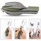 thumbnail image 2 of Stainless Steel Camping Cutlery Folding Cutlery 10cm Army Green Removable Tableware, 2 of 5