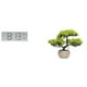 thumbnail image 1 of Reloj Digital De Bonsái Para Escritorio, Con Plantas, Multiusos, Muestra La Temperatura, La Humedad Y La Vegetación, Colección De árboles Artificiales Para Centros De Mesa De Oficina Y, 1 of 8
