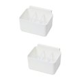thumbnail image 1 of Paquete de 2 contenedores de almacenamiento colgantes para refrigerador, organizadores de cajas para congelador, suministros de cocina para puerta, salsa blanca, 1 of 6