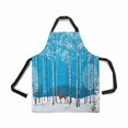 thumbnail image 1 of ASHLEIGH Birch Tree Winter Forest Christmas Apron for Women Men Girl Chef with Pocket Bullfinch Different White Blue Unisex Adjustable Bib Apron Kitchen for Cooking Baking Gardening Home, 1 of 1