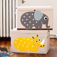 thumbnail image 3 of 3 Sprouts Ensemble de Bacs de Rangement pour Coffre à Jouets Pliable avec Éléphant et Rhinocéros (Pack de 2), 3 of 8