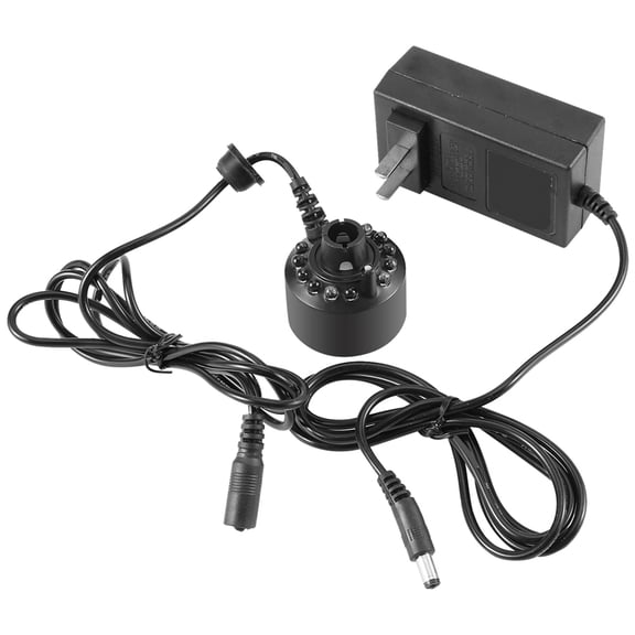 1Pc 12LED Colorful Mist Maker for Water Fountain Pond with Power Adapter