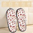 thumbnail image 2 of Balery Red Mushroom Pantuflas de Casa de Felpa Silenciosas con Diseño Estampado, Zapatillas Cómodas Antideslizantes de Algodón para Interior-Medium, 2 of 8