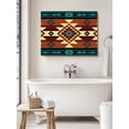 thumbnail image 6 of Turquoise Red Wall Art for Living Room,Canvas Picture Wall Decor for Bathroom Bedroom,Southwest American Native Abstract Pattern Painting Artwork for Office Kitchen Hallway Dining Room Decor 20"x24", 6 of 8