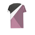 thumbnail image 5 of Summer Saving Clearance 2024! POTETI Ladies T Shirt Hot Pink Solid V-Neck Casual Short-Sleeve Tops, 5 of 5