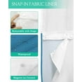 thumbnail image 3 of No Hook Shower Curtain with Snap in Liner, Blue Solid Color Hotel Shower Curtains for Bathroom, Washable Shower Curtain Liner Set with Mesh Top Window, 48"x72", 3 of 6