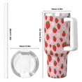thumbnail image 4 of Goofa Hand Drawn Strawberry Print 40oz Ice Bully With Handle And Straw Stainless Steel Vacuum Insulated Cup And 2 In 1 Straw Lid, 4 of 8