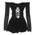 thumbnail image 3 of New Sexy Hot Girl One Shoulder Hollow Lace Up High Waist Slim Fit Jumpsuit, All-Season, Lightweight, Daily Casual, 3 of 3