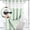 Mint Green, variant on DawnJoanHD Waffle Weave No Hook Shower Curtain with Snap-in Liner, Mint Green Polyester Fabric with See-Through Top Window, 72" x 75"