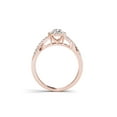 thumbnail image 3 of 1/2 Carat T.W. Diamond 10kt Rose Gold Single Halo Criss Cross Shank Engagement Ring, 3 of 5