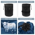 thumbnail image 3 of PhooArto Travel Cosmetic Bags Barrel Makeup Bag, Multifunctional Toiletry Bucket Bags Round Organizer Storage Pocket, Blue Mountain Cattle Cow, 3 of 6