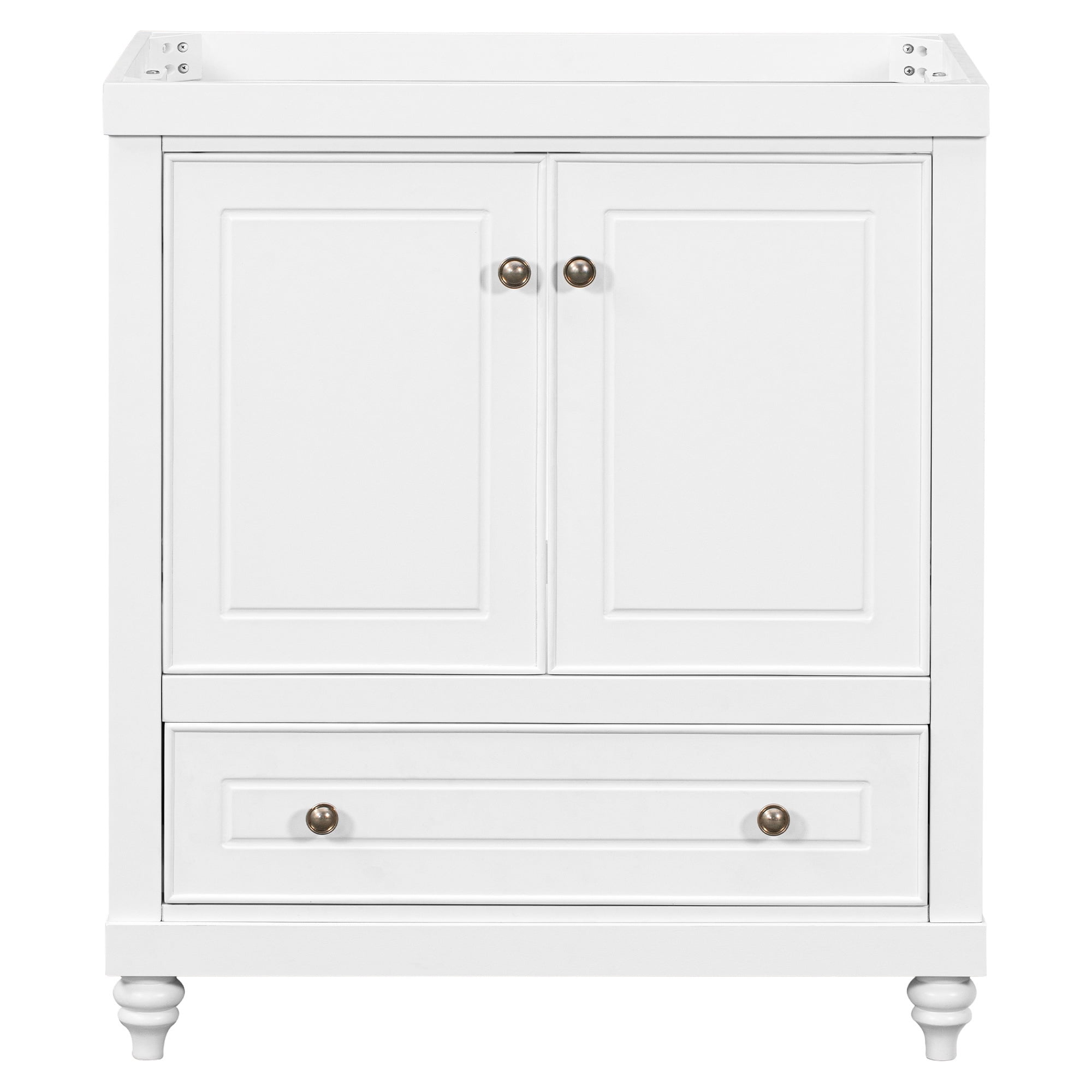 GDFIH 30" Bathroom Vanity without Sink; Base Only; with Doors