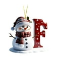 thumbnail image 4 of 1Pc 26 Letters Snowman Ornaments,Snowman Christmas Ornaments, Christmas Letter Ornaments,Cute Flat Christmas Tree Letter Decoration Personalized Hanging Pendant, Indoor Diy Hanging Xmas Ornament, 4 of 6