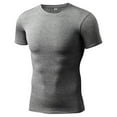 thumbnail image 1 of Camiseta deportiva elástica de secado rápido para hombre: camiseta deportiva ajustada, ideal para correr o ir al gimnasio, tejido que absorbe la humedad, 1 of 3