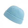 thumbnail image 4 of Unisex Fashion Warm Winter Casual Knitted Hat Solid Color All-match Hat, 4 of 9