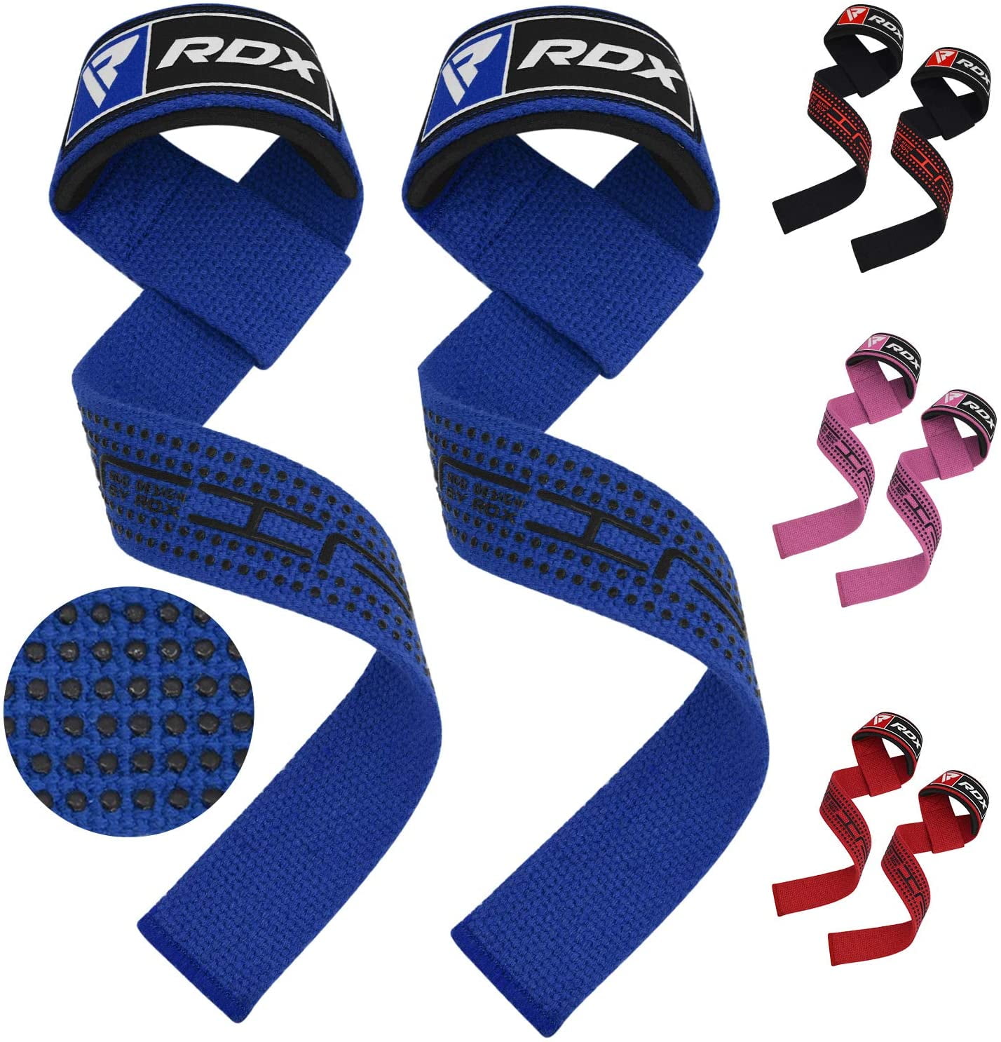 Bodybuilding Workout and Xfit Exercise Deadlifts Elasticated Straps for Strength Training Powerlifting Gymnastics RDX Weight Lifting Wrist Support Wraps 