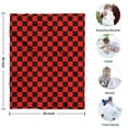 thumbnail image 4 of Red and Black Checkered Pattern Blanket,Comfortable Soft Flannel Throw Blanket,All Season,Warm Lightweight Blankets for Sofa Bed Couch Living Room Chair,30"x40", 4 of 4
