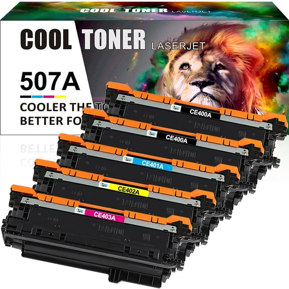 Cool Toner Compatible Toner Replacement for HP 507A CE400A CE401A CE402A CE403A High Yield (2 * Black, Cyan, Magenta, Yellow, 5-Pack)