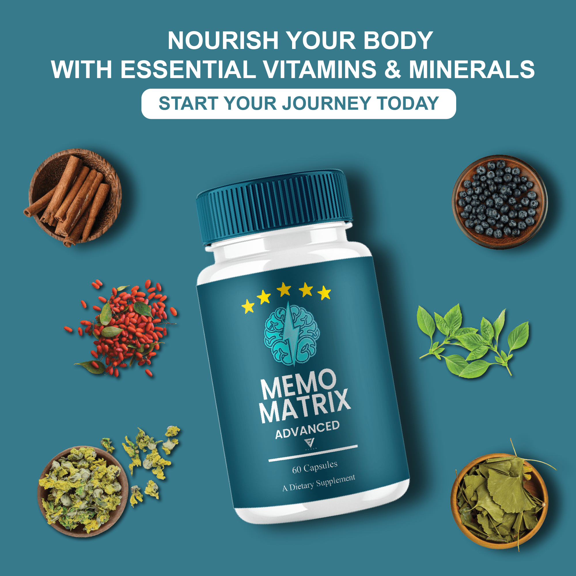 (3 Pack) Memo Matrix Advanced Capsules, Memo Matrix Brain Support (180 Capsules)