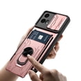 thumbnail image 6 of Elegant Choise Case for Moto G 5G 2024 Card Slot Wallet Case Finger Ring Holder Cover, Pink, 6 of 17
