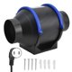 thumbnail image 1 of Ventilador de conducto en línea de 4 pulgadas, ventilador de escape de ventilación hidropónica, ventilador de tubería para tienda de cultivo Ultra silencioso, negro, 1 of 8