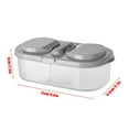 thumbnail image 3 of Multifunctional White Double Lattice Kitchen Storage Container: Convenient Refrigerator Storage Plastic Storage Box Improve Kitchen Finishing Efficiency, Practical Set in Cyenie, 3 of 5