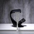 thumbnail image 1 of Hot And Cold Water Mixer Tap, Bathroom Sink Faucets, Black Faucet, Single Hole Crane, Deck Mounted Basin Faucet, Chrome Finish-Yvan, 1 of 4