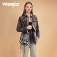 thumbnail image 7 of Wrangler Cow Print Wallet for Women RFID Wristlet Bifold Western Purse with Crossbody Strap, BK-Pink, 7 of 7