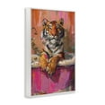 thumbnail image 3 of Stupell Industries Fresh Abstraction Tiger in Bathtub Animals Painting White Framed Art Print Wall Art, 20 x 30, 3 of 8
