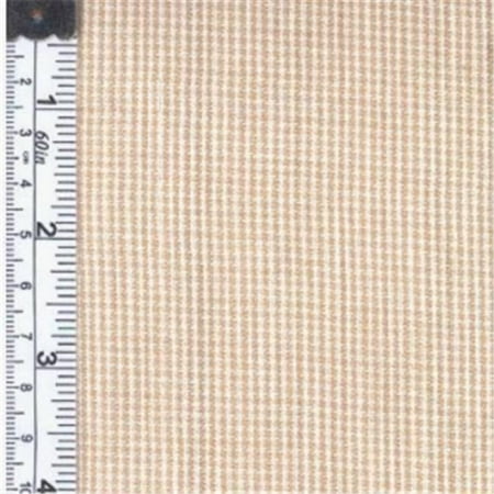 Textile Creations 1406 Rustic Woven Fabric, Fine Check White And Tan, 15 yd.