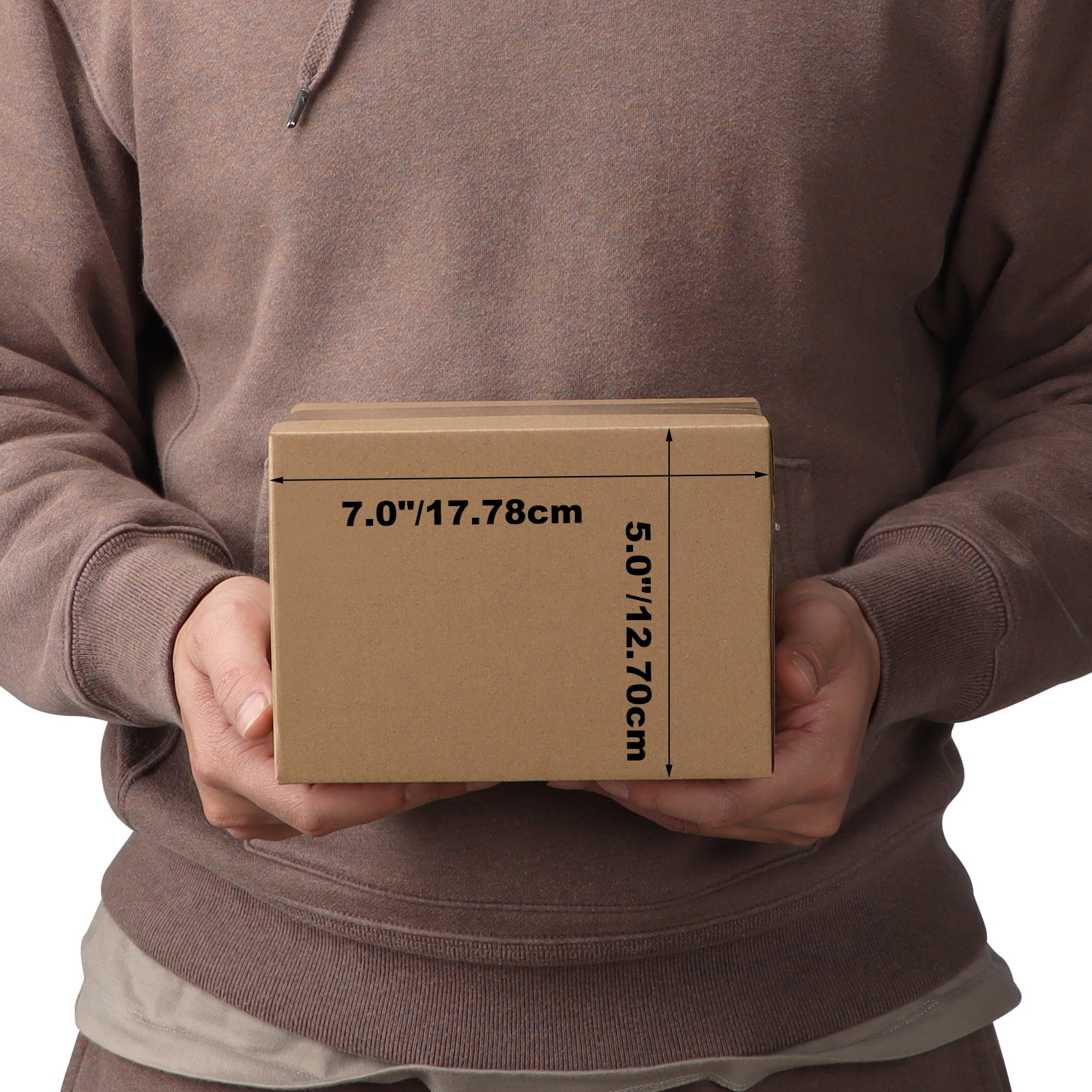 (40 pack)7x5x5 inches Shipping Boxes, Brown Corrugated Cardboard Box Literature Mailer