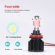 thumbnail image 4 of Faros Delanteros Led Para Automóvil, Iluminación De 360 ​​Grados De Cuatro Lados, Haz Alto/Bajo, 6000K, Bajo Consumo, Universal 1 Par Vogacara VI006606-00, 4 of 6