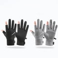 thumbnail image 6 of Eoperou 1 Pair Thicken Winter Gloves Windproof Keep Warm Wear-resistant Two Fingers Exposed Cold Protection Outdoor Motorcycle Gloves for Cycling, 6 of 7
