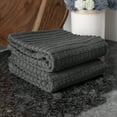 thumbnail image 6 of RITZ Royale Collection 100% Combed Terry Cotton, Oversized Kitchen Towel Set, 2-Pack, Solid, Graphite, 6 of 7