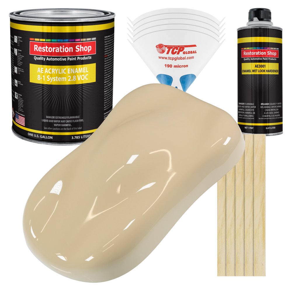 Restoration Shop Ivory Acrylic Enamel Auto Paint, Complete Gallon