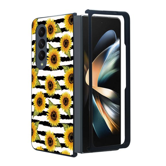 ANJ  Protective Snap-On Design Printed Case Compatible with Samsung Galaxy Z Fold 4 - Classic Sunflowers 2