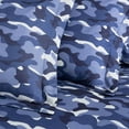 thumbnail image 6 of Chezmoi Collection Soft Microfiber Printed Military Camo Bedding Set, 2-Piece Blue Gray Camouflage Comforter Set, Twin Size, 6 of 9