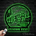thumbnail image 3 of Handmadetneonsign Custom Steam Train Locomotive Metal Wall Art with LED Light - Personalized Train, 3 of 5