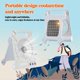thumbnail image 3 of Portable Folding Solar Powered Fan with LED Lantern for Camping,Tents,Fishing, Beach, Car, Home Outdoor Activities White, 3 of 5