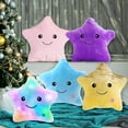thumbnail image 4 of Rirool 14'' Creative Twinkle Star Glowing LED Night Light Plush Pillows Light up Stuffed Animal Toys Birthday for Toddler Kids(Purple), 4 of 7