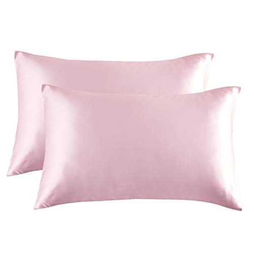 Bedsure Satin Pillowcase for Hair and Skin, 2-Pack - Standard Size ...