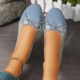 thumbnail image 6 of YHAJDS Ballet Flats for Women Solid Color Bow Vintage Slip On Round Toe Soft Sole Loafer Office Flat Shoes, 6 of 10
