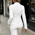 thumbnail image 6 of Besolor Button down Shirts for Women Long Sleeve Lapel Collar Dress Shirt Slim Fitted Business Casual Work Office Blouses Tops(X-Large,White), 6 of 7