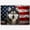 Alaskan Malamute, variant on Airedale Terrier Dog with American Flag Canvas Wall Art Dog Pictures for Wall Decor Red White Blue Flag of USA Patriotic Painting Print for Living Room Bedroom Office Ready to Hang
