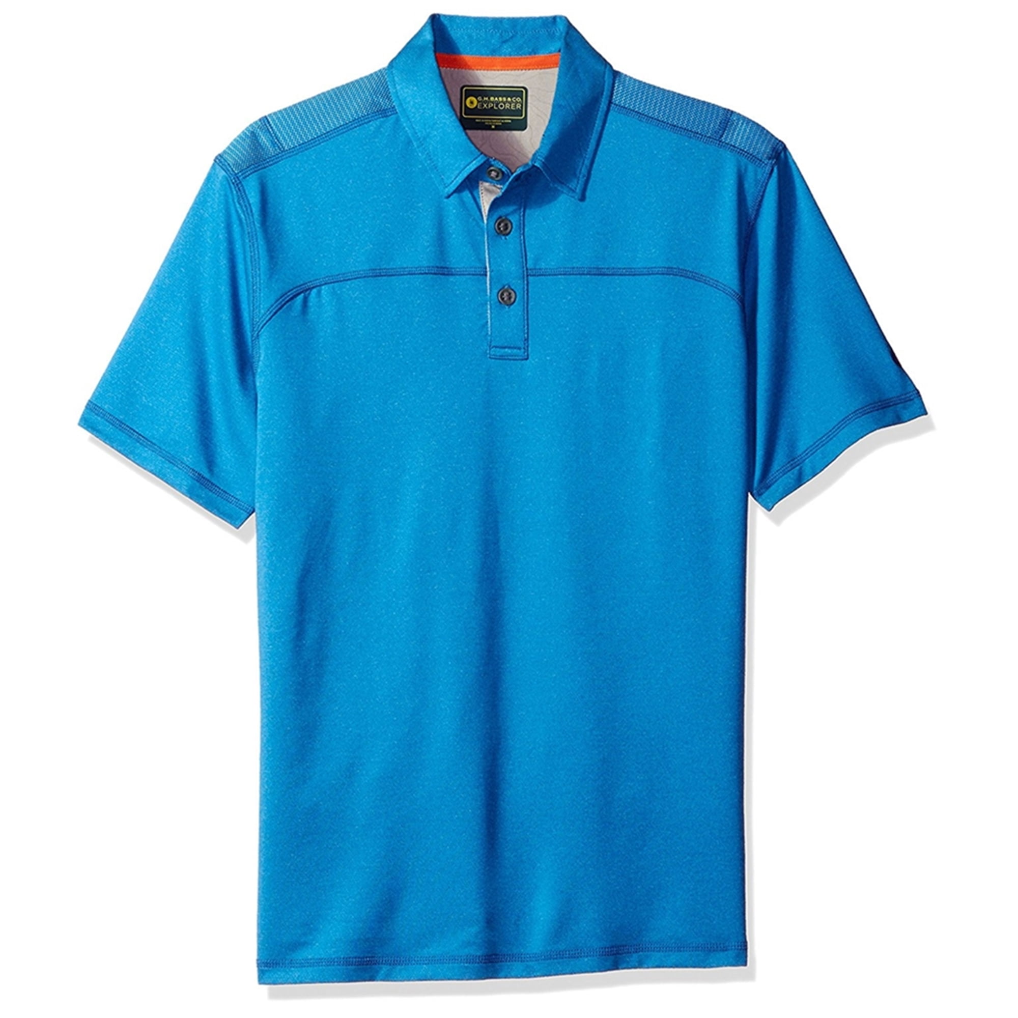 Bass /& Co Splash Mens Button Down Safari Shirt Blue 2XL G.H
