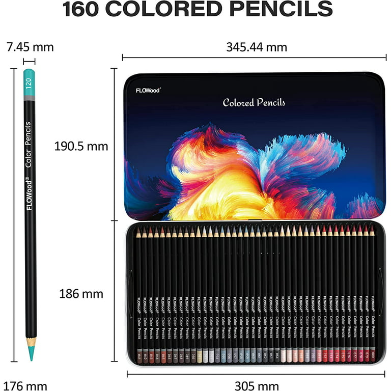 FLOWood 72 Count Premium Color Pencils , Art Supplies for Kids