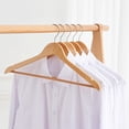 thumbnail image 1 of Wooden Hangers High Durability Groove Design Non-Slip Smooth Surface Burr Free Space-saving Reusable Shirt Wooden Hanger Clothes Drying Racks for Home, 1 of 7