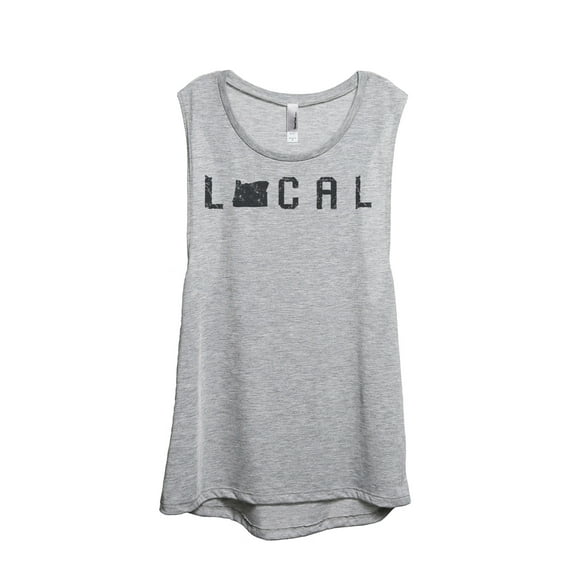 Thread Tank Local Oregon State Women's Sleeveless Muscle Tank Top Sport Grey Small